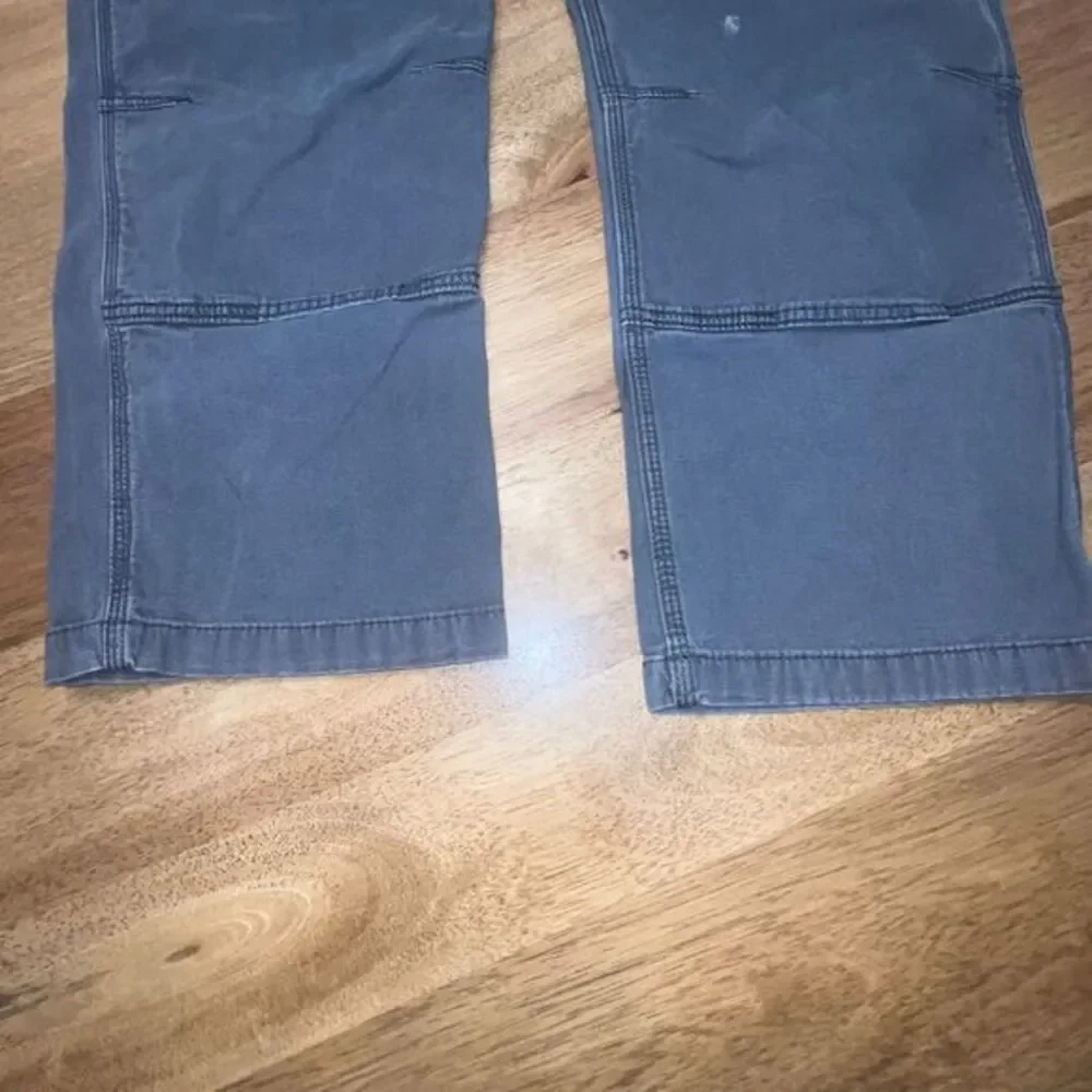 Vtg Carhartt 40x30 mens relaxed fit knees pants‎ washed gray Nicaragua distress